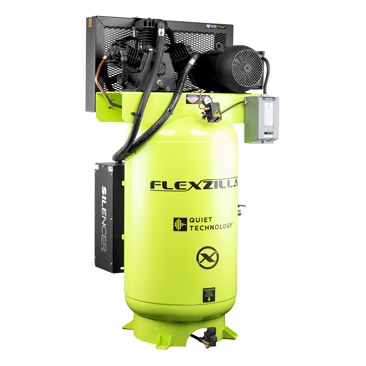 flexzilla-air-compressor-with-silencer-trade-stationary_-splash-lubricated-10HP-80-gallon-230-volt-1-phase-2-stage-vertical-LECFS10V080V1.png Flexzilla Air Compressor with Silencer™ 10 HP 80 Gallon 230V 1-Phase 2-Stage Vertical – LECFS10V080V1 - Image 1