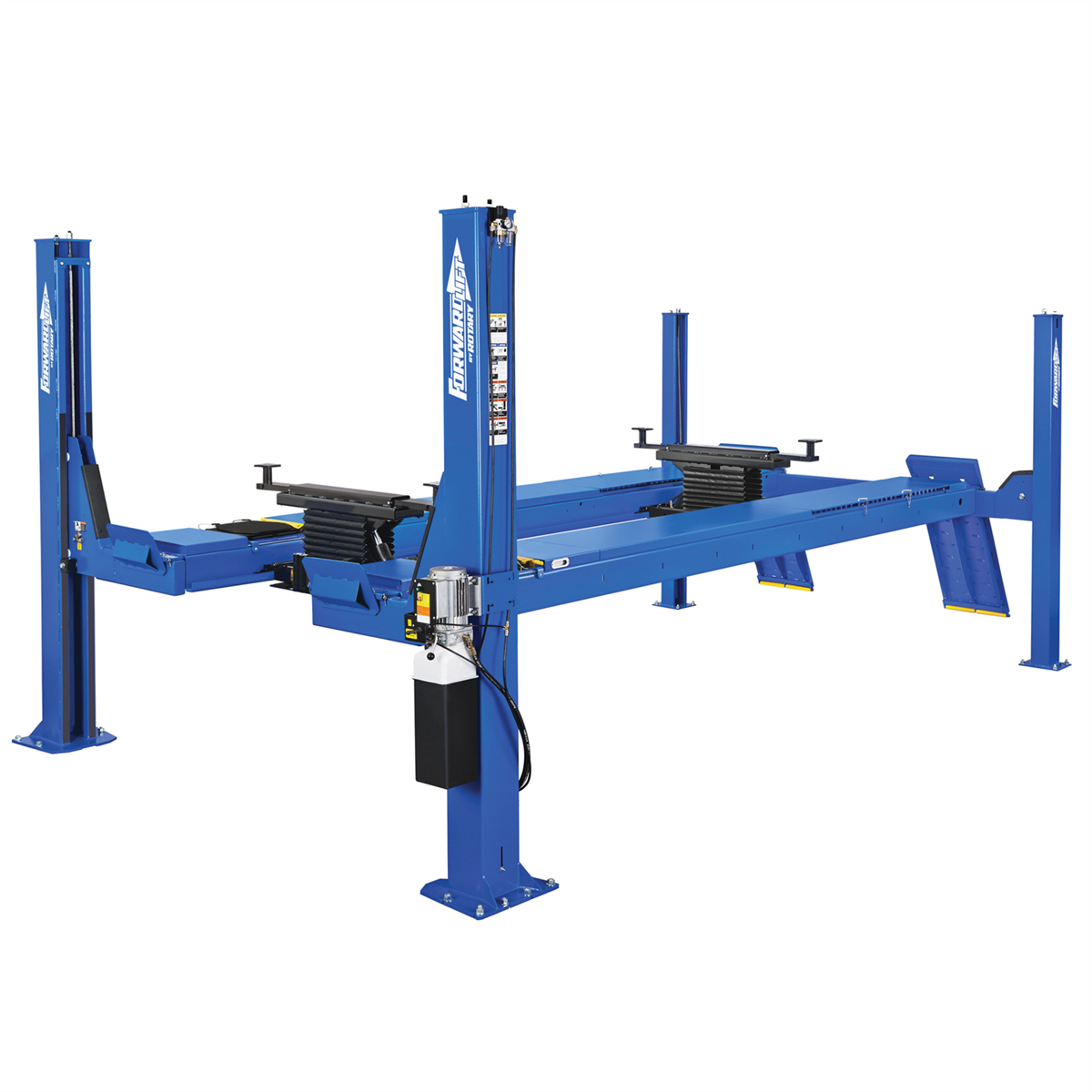 forward-lift-14000-lb-open-front-4-post-alignment-rack-with-jacks-_-alignment-kit_blue-ROTCROA14N202YBL.png Forward Lift 14,000 lb Open Front 4-Post Alignment Rack with Jacks & Alignment Kit – Blue ROTCROA14N202YBL - Image 1
