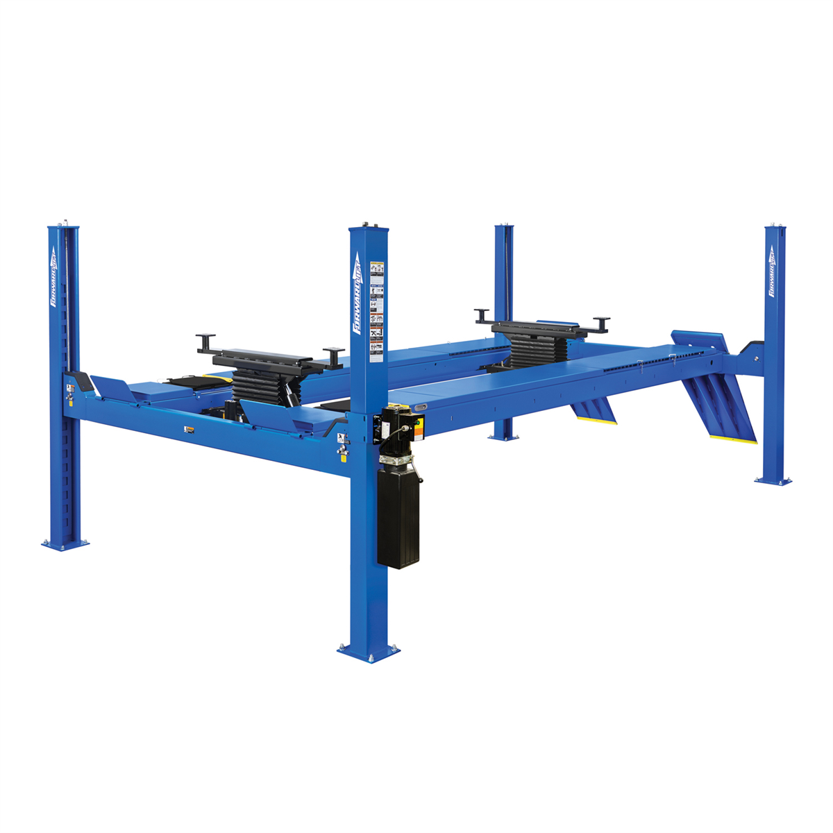 forward-lift-14000lb-4-post-alignment-rack-182-5in-wheelbase-with-jacks-_-alignment-kit_blue-ROTCRA14N201YBL.png Forward Lift 14,000 lb 4-Post Alignment Rack 182.5" Wheelbase with Jacks & Alignment Kit – Blue ROTCRA14N201YBL - Image 1