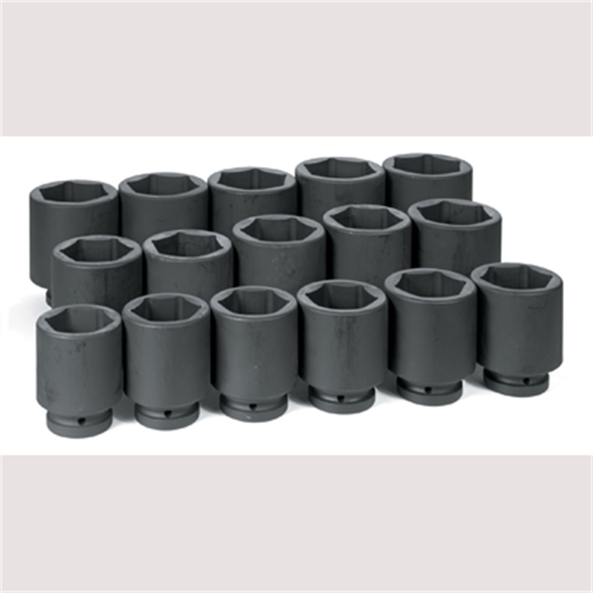 grey-pneumatic-1in-dr-16piece-deep-fractional-set-2-1-16in-3in-GRE9016D.png Grey Pneumatic 1" Dr. 16 Piece Deep Fractional Set 2-1/16" - 3" GRE9016D - Image 1