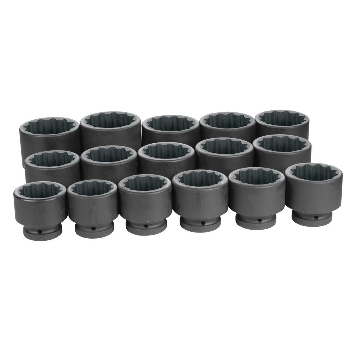 grey-pneumatic-1in-drive-16-piece-12-point-fractional-set-GRE9116.png Grey Pneumatic 1" Drive 16 Piece 12 Point Fractional Set GRE9116 - Image 1