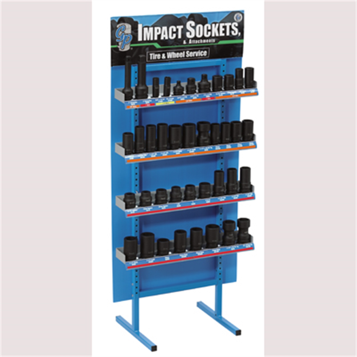 grey-pneumatic-tire-_-wheel-service-display-GRED139.png Grey Pneumatic Tire & Wheel Service Display GRED139 - Image 1