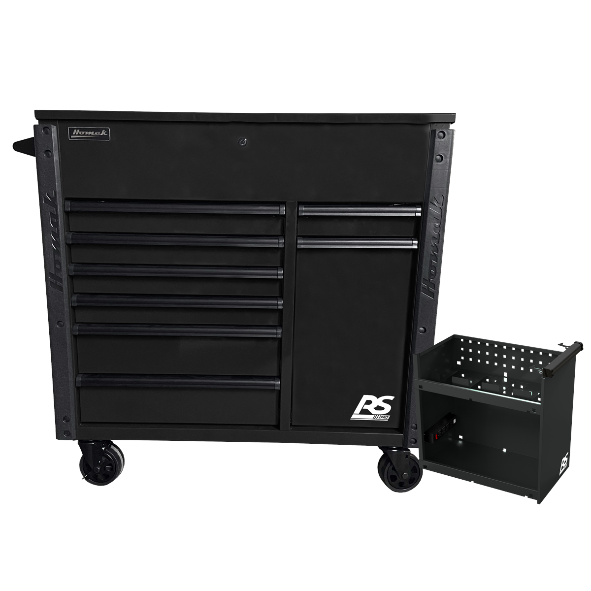 homak-manufacturing-44in-8-drawer-service-cart-with-power-tool-holder-drawer-black-HOMBK06044080.png Homak Manufacturing 44" 8-Drawer Service Cart with Power Tool Holder Drawer- Black HOMBK06044080 - Image 1