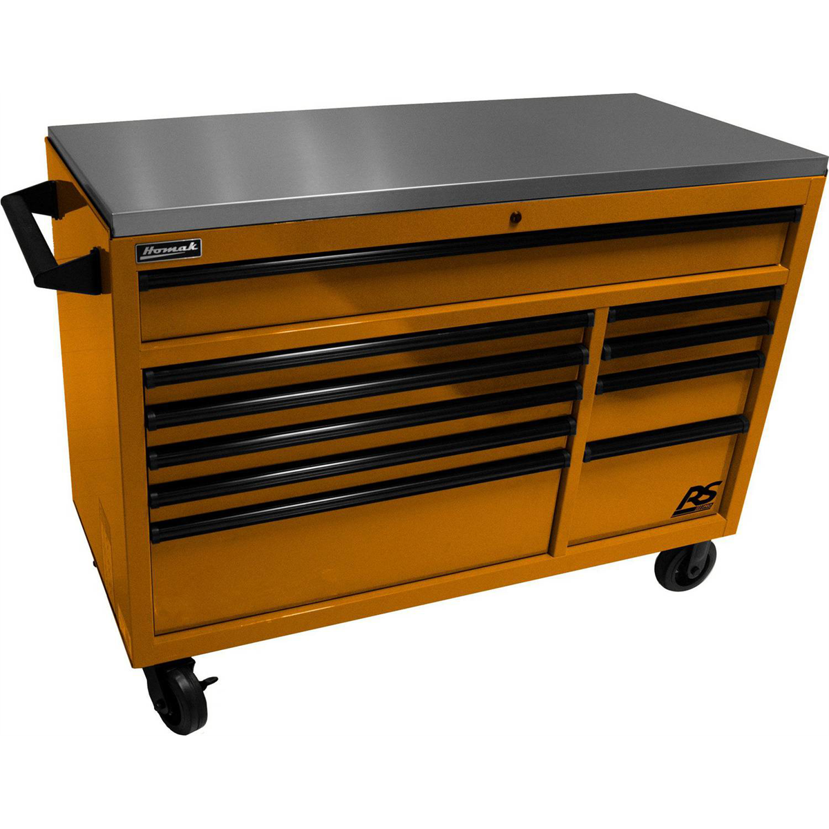 homak-manufacturing-54in-RSPro-rolling-workstation-with-stainless-steel-top-worksurface-orange-HOMOG04054014.png Homak Manufacturing 54" RSPro Rolling Workstation w/Stainless Steel Top Worksurface-Orange HOMOG04054014 - Image 1