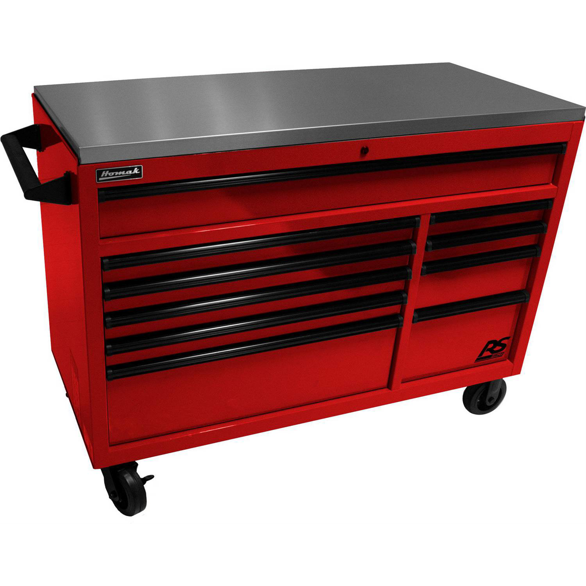 homak-manufacturing-54in-RSPro-rolling-workstation-with-stainless-steel-top-worksurface-red-HOMRD04054014.png Homak Manufacturing 54" RSPro Rolling Workstation w/Stainless Steel Top Worksurface-Red HOMRD04054014 - Image 1