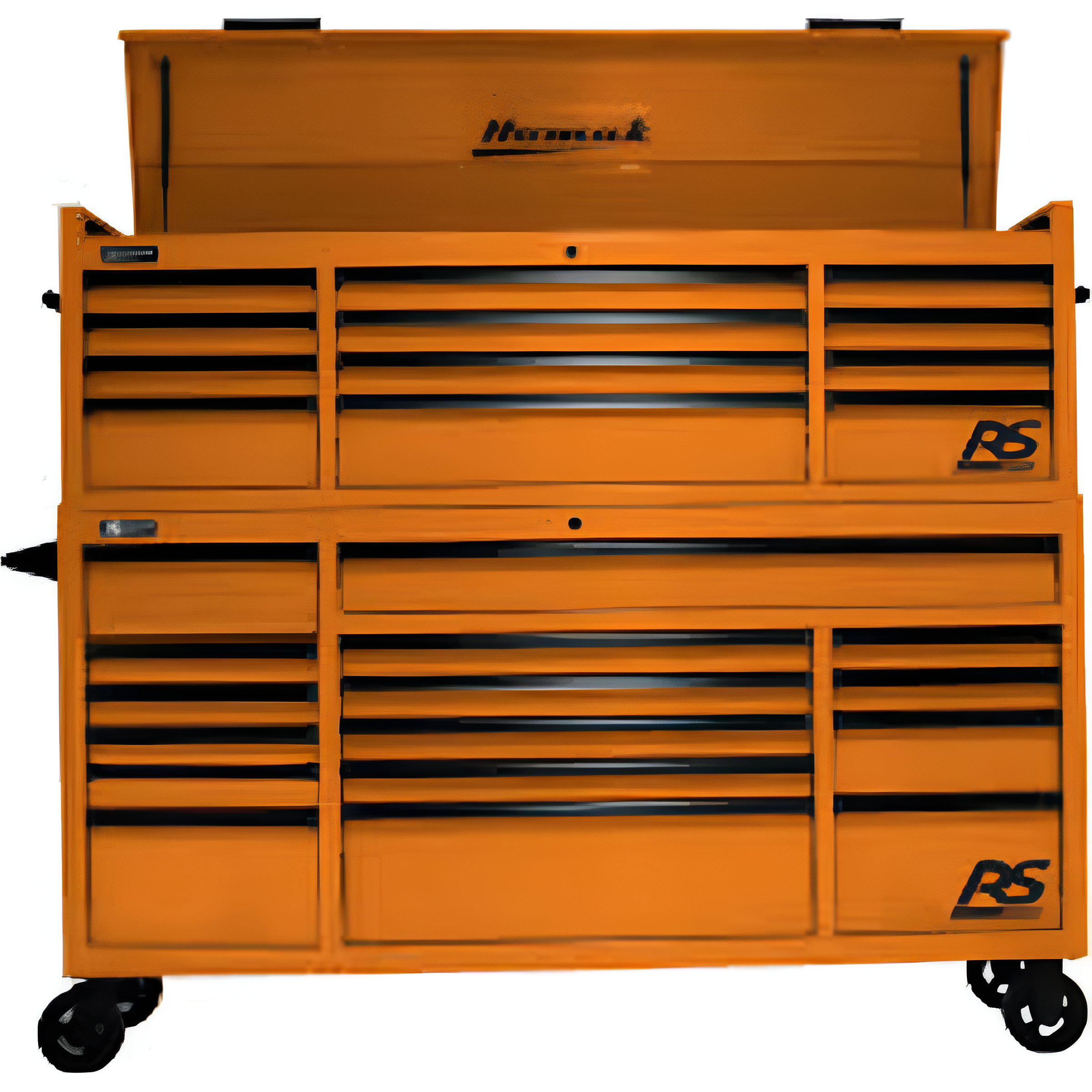 homak-manufacturing-72in-RS-pro-12-drawer-top-chest-and-16-drawer-roller-cabinet-combo-orange-HOMOG07072280-Picsart-AiImageEnhancer.png Homak Manufacturing 72" RS Pro 12-Drawer Top Chest and 16-Drawer Roller Cabinet Combo - Orange HOMOG07072280 - Image 1