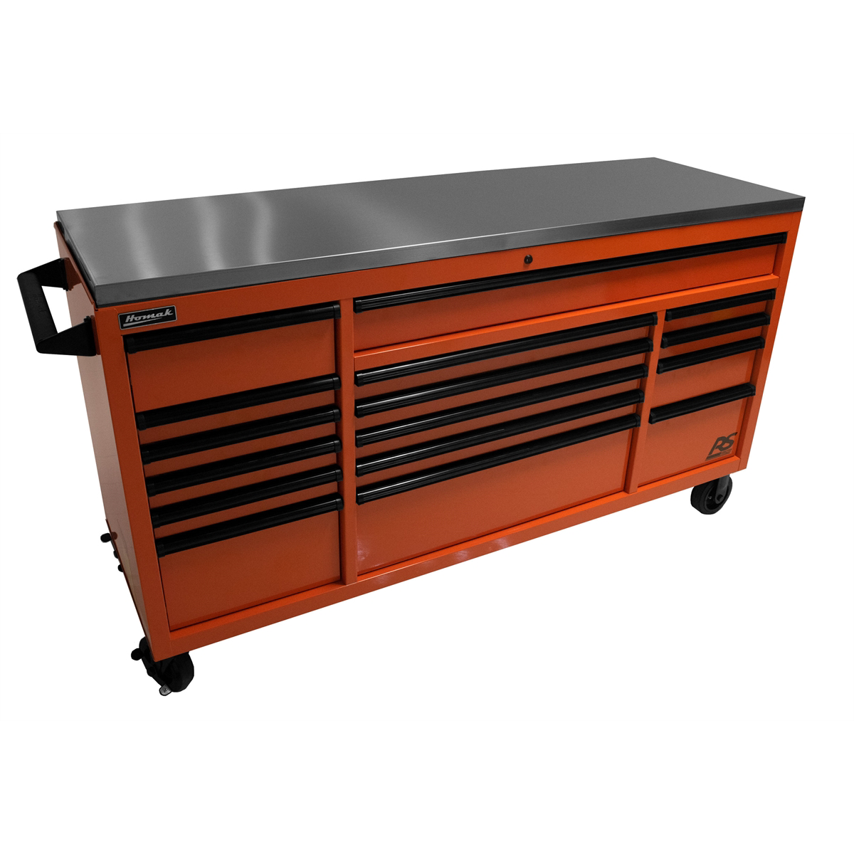 homak-manufacturing-72in-RS-roller-cabinet-orange-stainless-steel-top-HOMOG04072164.png Homak Manufacturing 72" RS Roller Cabinet Orange Stainless Steel Top HOMOG04072164 - Image 1