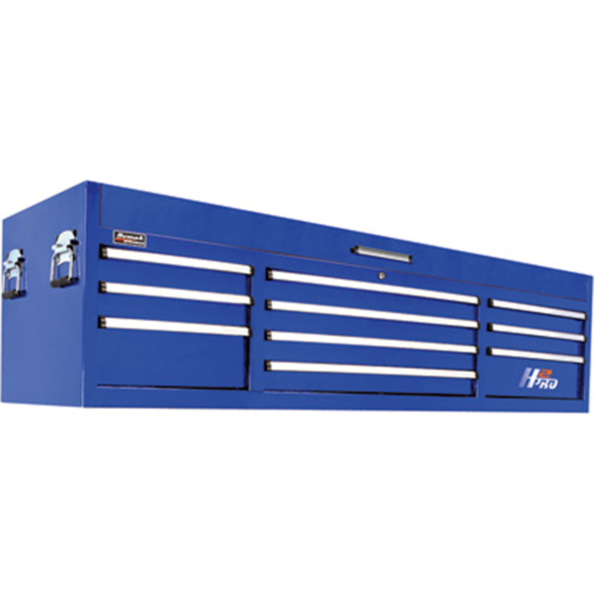 homak-manufacturing-H2PRO-72in-10-drawer-top-tool-chest-713and4in-W-x-21-3and4in-D-x-20-5and8in-H-blue-HOMBL02010720.png Homak Manufacturing H2PRO 72", 10-Drawer Top Tool Chest 71 3/4"W x 21 3/4"D x 20 5/8"H, Blue HOMBL02010720 - Image 1