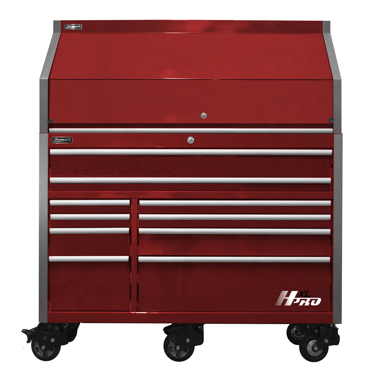 homak-manufacturing-HXL-pro-series-30in-deep-18-drawer-roller-cabinet-and-top-hutch-combo-Red-HOMHX07060103.png Homak Manufacturing HXL Pro Series 30" Deep 18-Drawer Roller Cabinet and Top Hutch Combo - Red HOMHX07060103 - Image 1