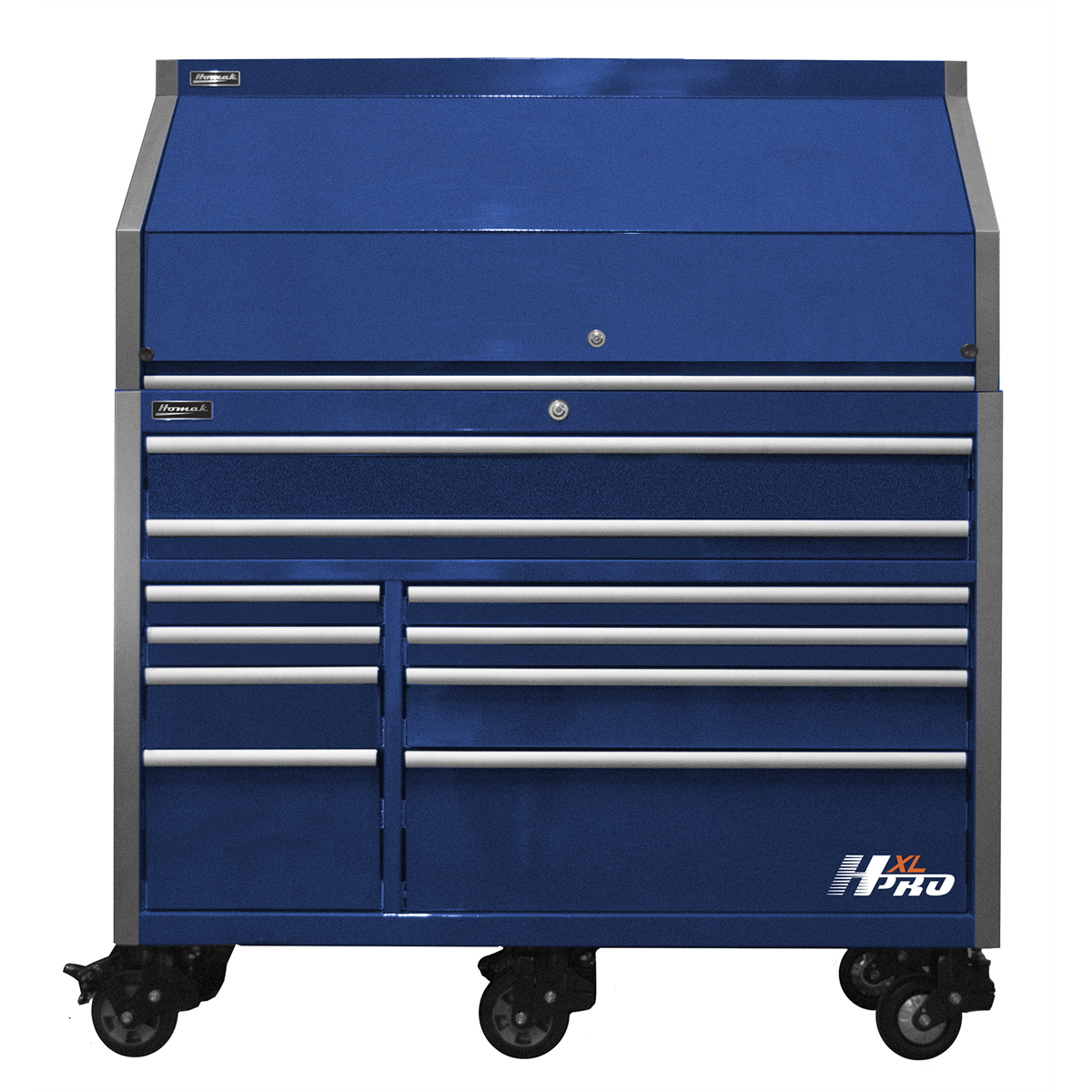 homak-manufacturing-HXL-pro-series-30in-deep-18-drawer-roller-cabinet-and-top-hutch-combo-blue-HOMHX07060102.png Homak Manufacturing HXL Pro Series 30" Deep 18-Drawer Roller Cabinet and Top Hutch Combo - Blue HOMHX07060102 - Image 1