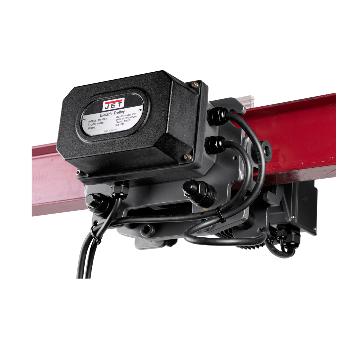 jet-tools-3-ton-two-speed-electric-trolley-3-phase-460V-MT300-4JET144189.png Jet Tools 3 Ton Two Speed Electric Trolley 3-Phase 460V - MT300-4 JET144189 - Image 1