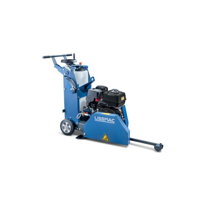 lissmac-compactCut-201P-floor-saw-with-blade-guard-00.png Lissmac CompactCut 201 P Petrol Floor Saw – 200 mm Cutting Depth Concrete Cutter | Model 1080332 - Image 1