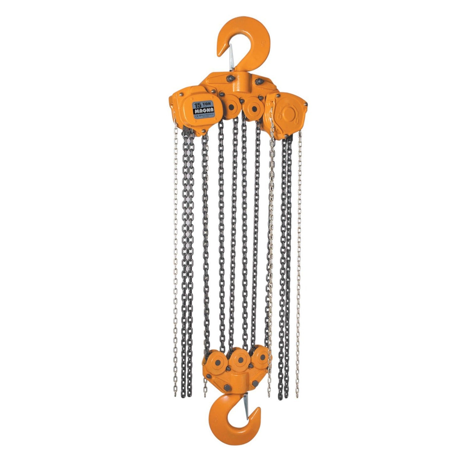 magna-lifting-products-15-ton-10FT-20FT-lift-hand-chain-hoist-CH1500-00.jpg Magna Lifting Products CH1500 15 Ton Hand Chain Hoist | 10–20 ft Lift - Image 1