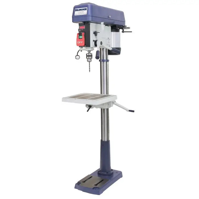 palmgren-17-16-speed-floor-step-pulley-1PH-drill-press-9680177.jpg Palmgren 17" Floor Drill Press – 16-Speed, Step Pulley Drive | Model 9680177 - Image 1