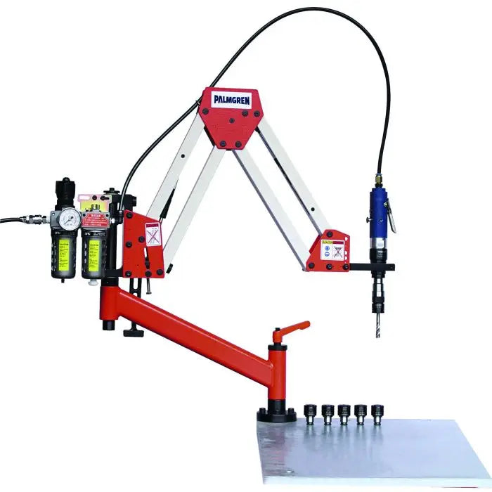 palmgren-pneumatic-tapping-machine-55-reach-400RPM-9680410.jpg Palmgren Pneumatic Tapping Arm – 400 RPM, 58″ Reach | Model 9680410 - Image 1