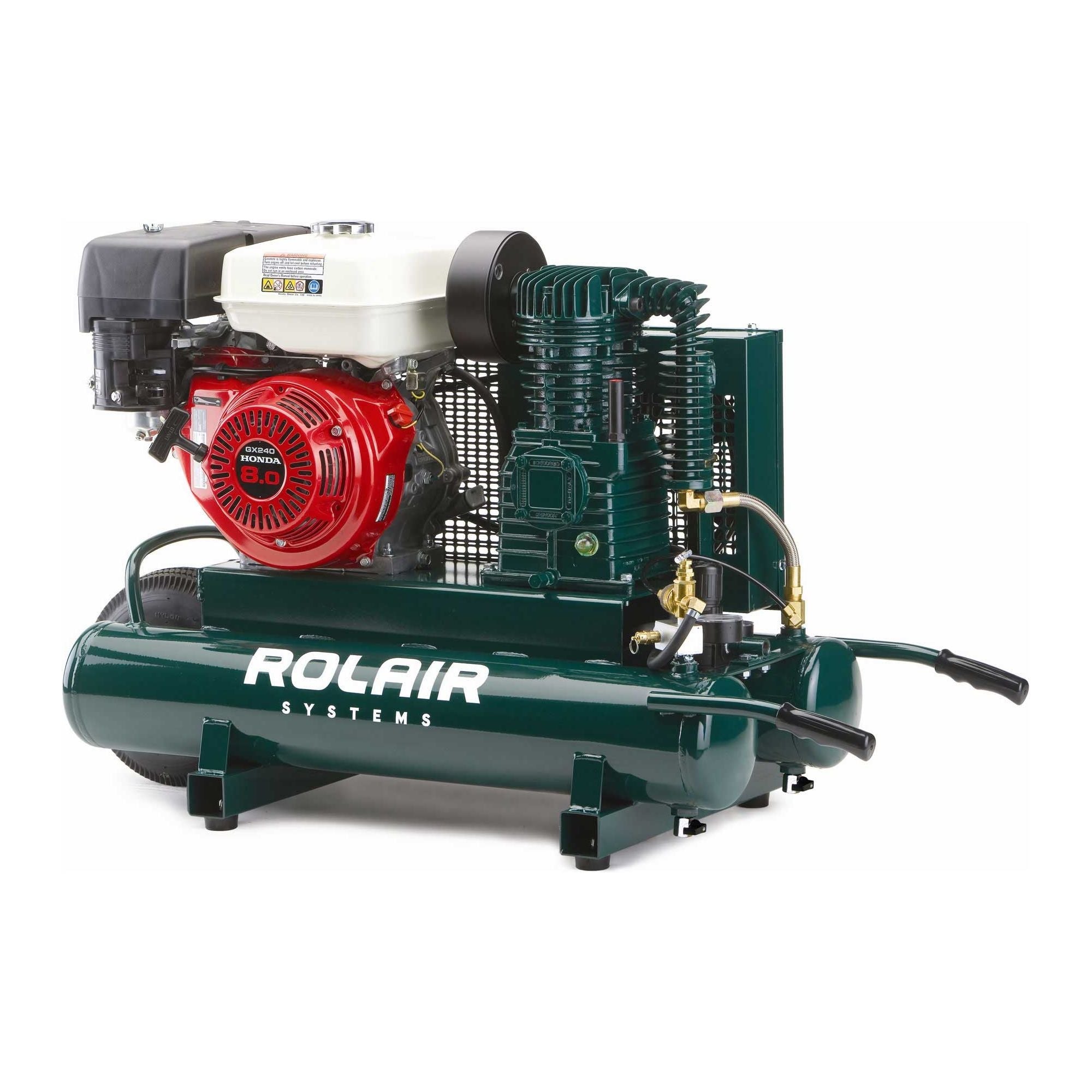rolair-systems-portable-gas-powered-wheeled-air-compressor-9HP-1040HK18.jpg Gas Powered Wheeled Air Compressor | 9HP | Rolair Systems 1040HK18 - Image 1