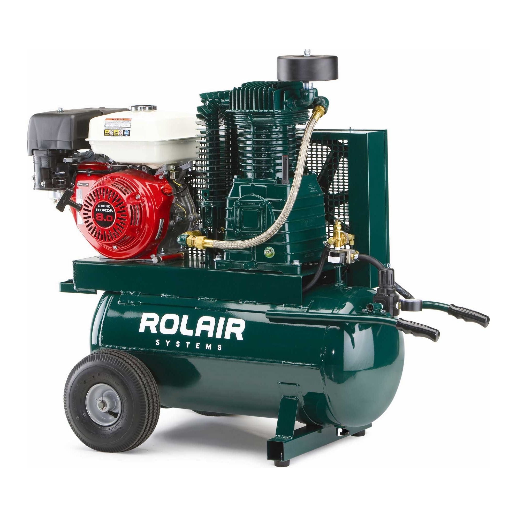 rolair-systems-portable-gas-powered-wheeled-air-compressor-9HP-8230HK30.jpg Gas Powered Wheeled Air Compressor | 9HP | Rolair Systems 8230HK30 - Image 1