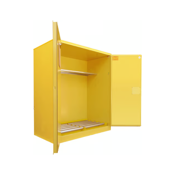 securall-120-gallon-hazardous-waste-storage-self-latch-standard-2-door-W1080.png Hazardous Waste Storage Cabinet | 120 Gallon | 1 Shelves | 2 Doors | Self Latch | Securall - Image 1