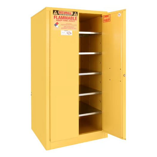 securall-120-gallon-paint-storage-cabinet-self-latch-standard-2-door-P1120.png Flammable Liquid Storage Cabinet | 120 Gallon | 2 Door | Self-Latch | Securall - Image 1