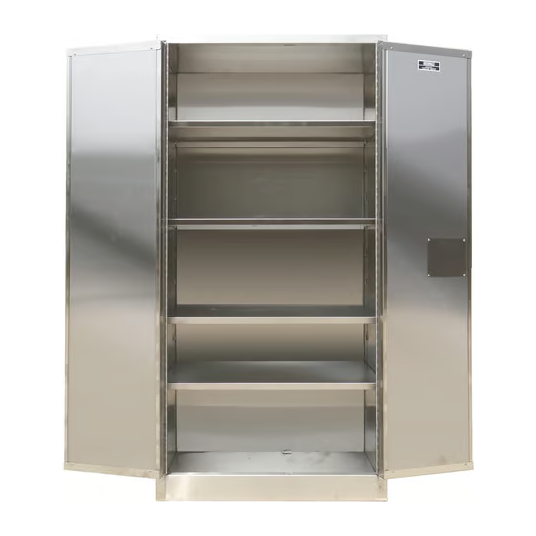 securall-23-cubic-feet-stainless-steel-self-Latch-104-SW-SS.png Industrial Storage Cabinet | 23 Cubic Feet | Stainless Steel | Self-Latch | Securall - Image 1