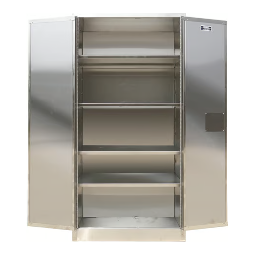 securall-27-cubic-feet-stainless-steel-industrial-storage-cabinet-self-latch-standard-door-106-SW-SS-1.png Industrial Storage Cabinet | 27 Cubic Feet | Stainless Steel | Self-Latch | Securall - Image 1