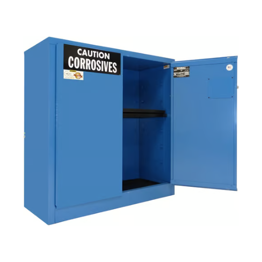 securall-30-gallon-acid-corrosive-storage-cabinet-1-shelves-2-door-self-latch-standard-door-C130.png Acid & Corrosive Storage Cabinet | 30 Gallon | 1 Shelves | 2 Doors | Self Latch | Securall - Image 1