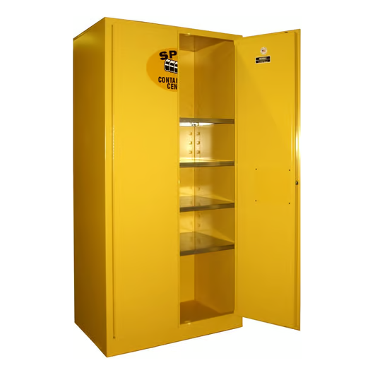 securall-36-cubic-feet-spill-containment-storage-cabinet-full-size-2-manual-doors-self-latch-standard-door-SCC272.png Spill Containment Storage Cabinet | 36 Cubic Feet | Full Size | 2 Manual Doors | Securall - Image 1
