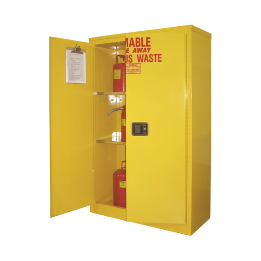 securall-45-gallon-hazardous-waste-storage-cabinet_-self-latch-standard-door-W1045.png Hazardous Waste Storage Cabinet | 45 Gallon | 2 Shelves | 2 Doors | Self Latch | Securall - Image 1