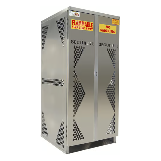 securall-5-to-10-20-or-33-lb-cylinders-storage-cabinet-OG10S.png LP Cylinder Storage Cabinet | 5,10,20 or 33 lb | Aluminum | Securall - Image 1