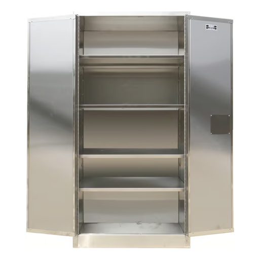 securall-50-cubic-feet-stainless-steel-self-latch-103-SW-SS.png Industrial Storage Cabinet | 50 Cubic Feet | Stainless Steel | Self-Latch | Securall - Image 1