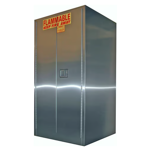 securall-60-gallon-stainless-steel-flammable-cabinet_-self-latch-standard-2-door-A160-SS.png Flammable Liquid Storage Cabinet | 60 Gallon | 2 Door | Stainless Steel | Self-Latch | Securall - Image 1