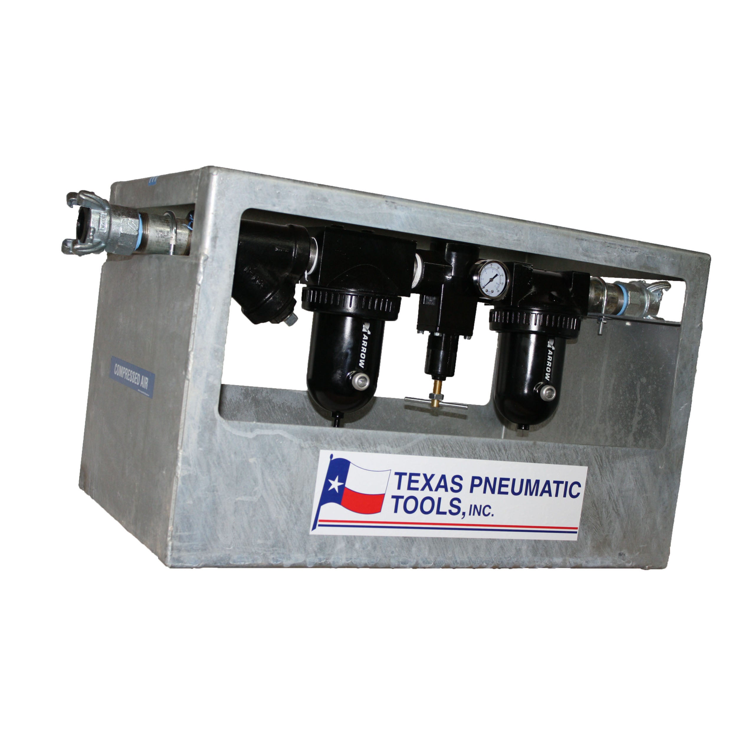 texas-pneumatic-tools-1-1-2-FRL-system-with-galvanized-cage-175-CFM-maximum-flow-TX1-1-2HF-FRL.jpg FRL System with Galvanized Cage | 1-1/2" | Texas Pneumatic Tools TX1-1/2HF-FRL - Image 1