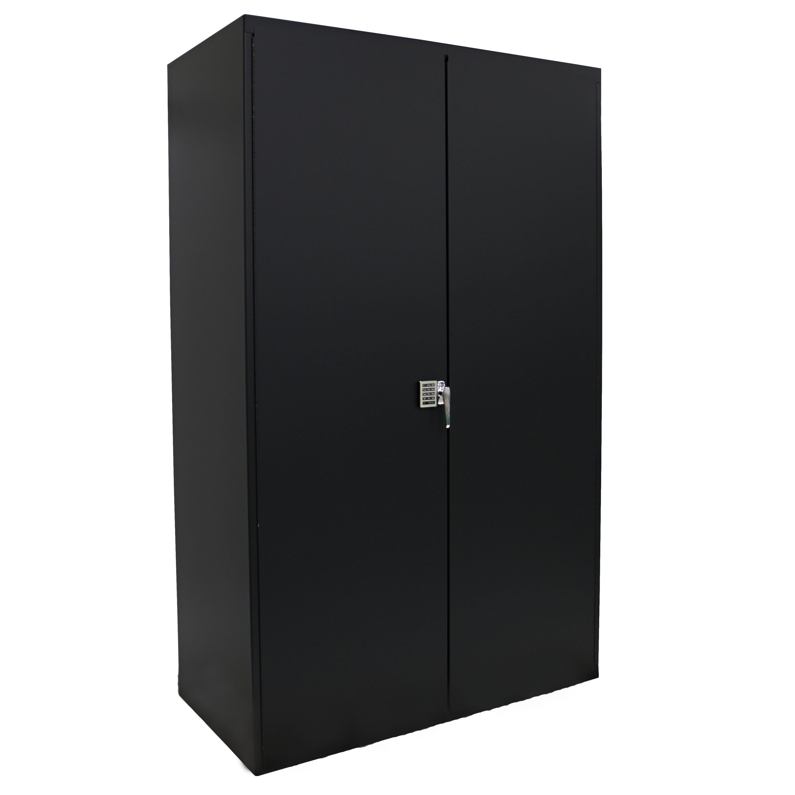 valley-craft-48x78inches-deluxe-electronic-locking-cabinet-black-F89356BK.jpg Electronic Locking Cabinet | 48''×78'' | Deluxe | Black | Valley Craft - Image 1