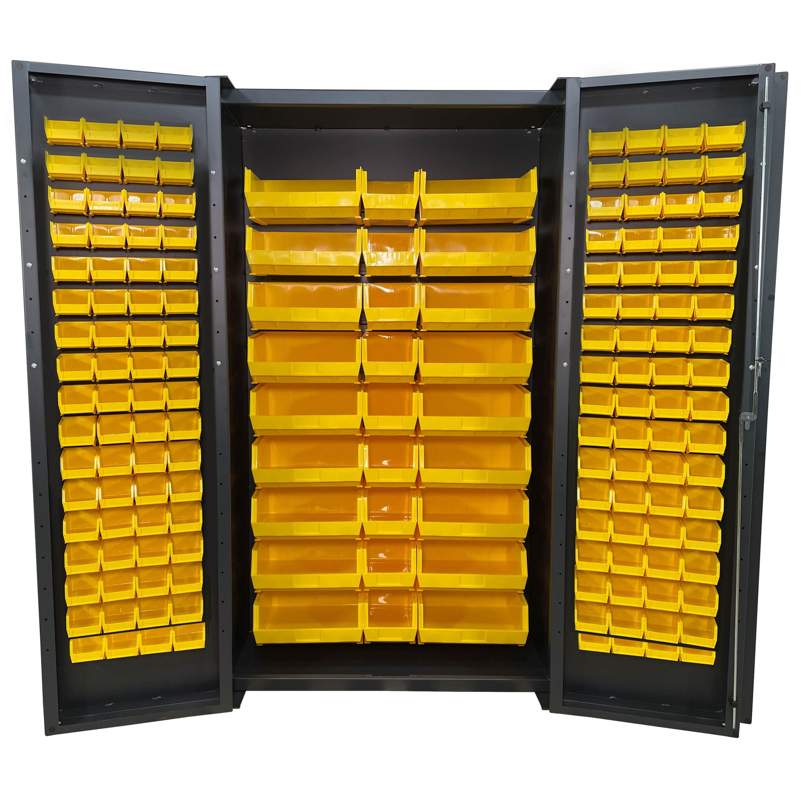 valley-craft-48x84inches-bin-_-shelf-cabinet-deep-door-full-bins-F87969A1.jpg Bin & Shelf Cabinet | Deep Door | Full Bins | 48''×84'' | Valley Craft - Image 1