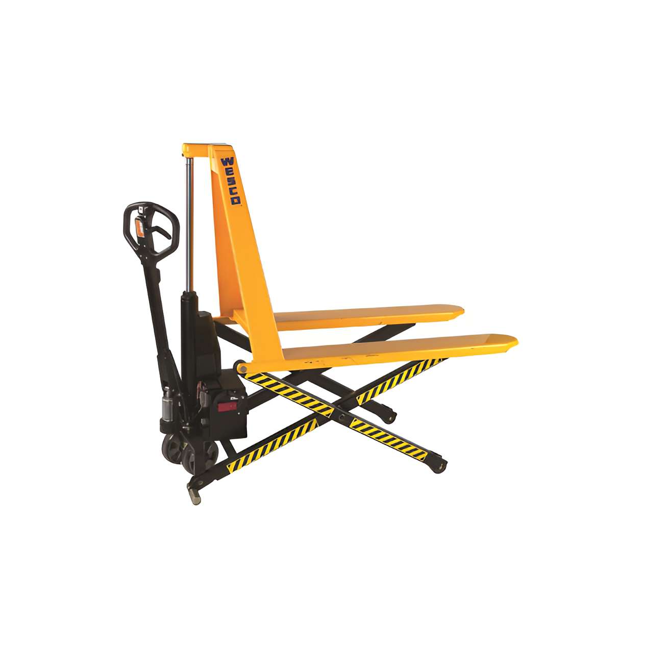 wesco-industrial-products-21-x45inche-electric-high-lift-2200lb-capacity-272460_c97c9c65-210f-4350-b6cd-72646cf42d6f.png Wesco Electric High‑Lift Pallet Truck – 21″×45″, 2 200 lb Capacity | Model 272460 - Image 1