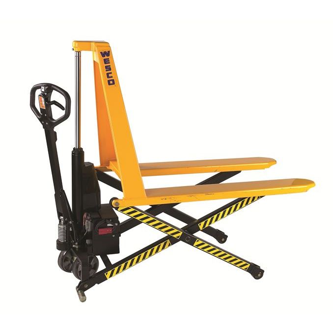 wesco-industrial-products-NTEHL27-electric-high-lift-272461.jpg Wesco Manual‑Powered Pallet Jack – Backrest Guards & Wheel Chock (Model 272461‑1) - Image 1