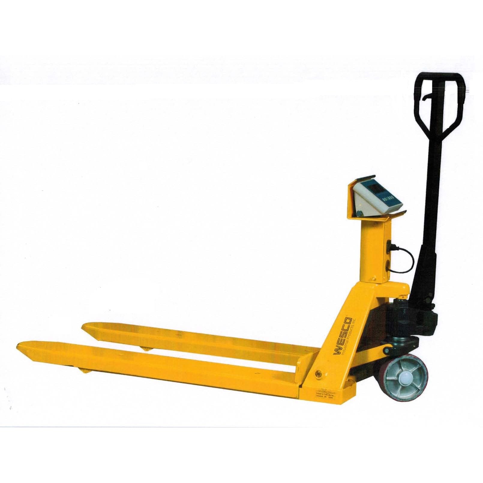 wesco-industrial-products-SPT27-scale-pallet-truck-272936.jpg Wesco 272936 SPT27 Scale Pallet Truck – 5,000 lb Capacity, Built‑In LED Scale - Image 1