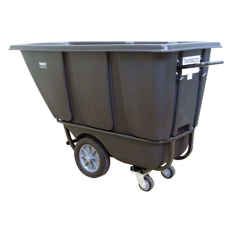 wesco-industrial-products-TILT-1-2HD-BK-12-heavy-duty-tilt-cart-1cu-yd-272579.jpg Tilt Cart | 1/2 cu. yd. | 1400 lb Capacity | Wesco Industrial Products 272579 - Image 1