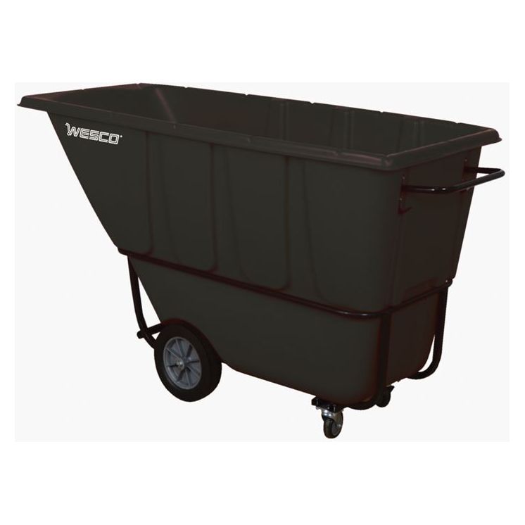 wesco-industrial-products-TILT-S1-BLK-12-tilt-cart-1-cu-yd-1250lb-capacity-272582.jpg Tilt Cart | 1 cu. yd. | 1250 lb Capacity | Wesco Industrial Products 272582 - Image 1