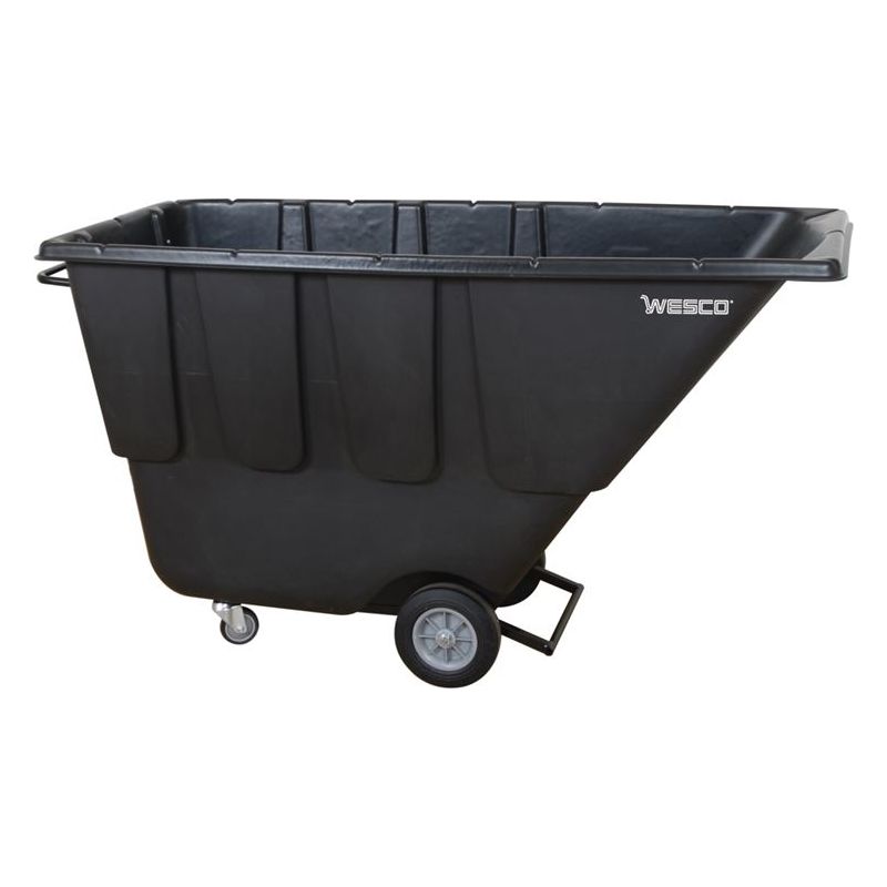 wesco-industrial-products-TILTU1-BLK-10-tilt-cart-1cu-yd-272581.jpg Tilt Cart | 1 cu. yd. | 850 lb Capacity | Wesco Industrial Products 272581 - Image 1