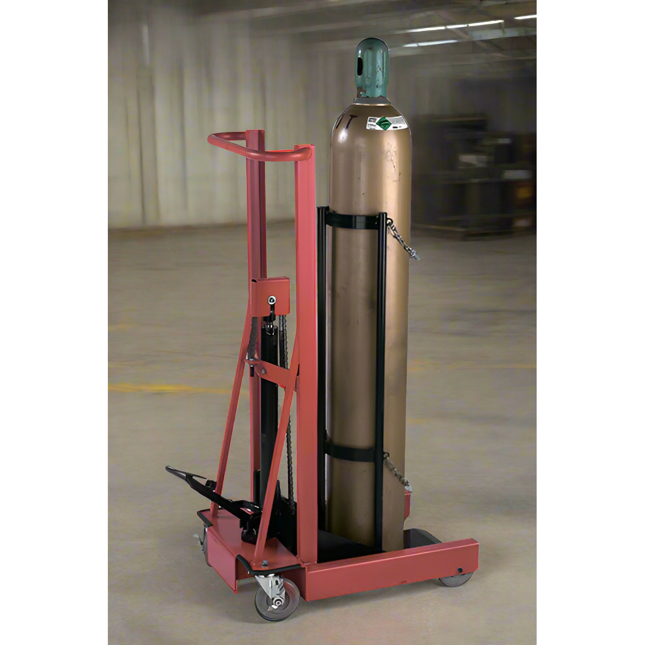 wesco-industrial-products-cylinder-lift-260161.png Wesco LLHPB Hydraulic Pedalift Cylinder Cart – 300 lb, 40″ Lift, 12″×20″ Platform - Image 1