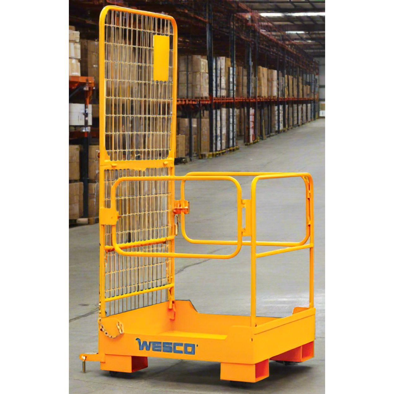 wesco-industrial-products-foldable-maintenance-platform-272571.jpg Wesco Foldable Forklift Maintenance Platform – 600 lb, 37″×37″ Steel Deck (Part 272571) - Image 1