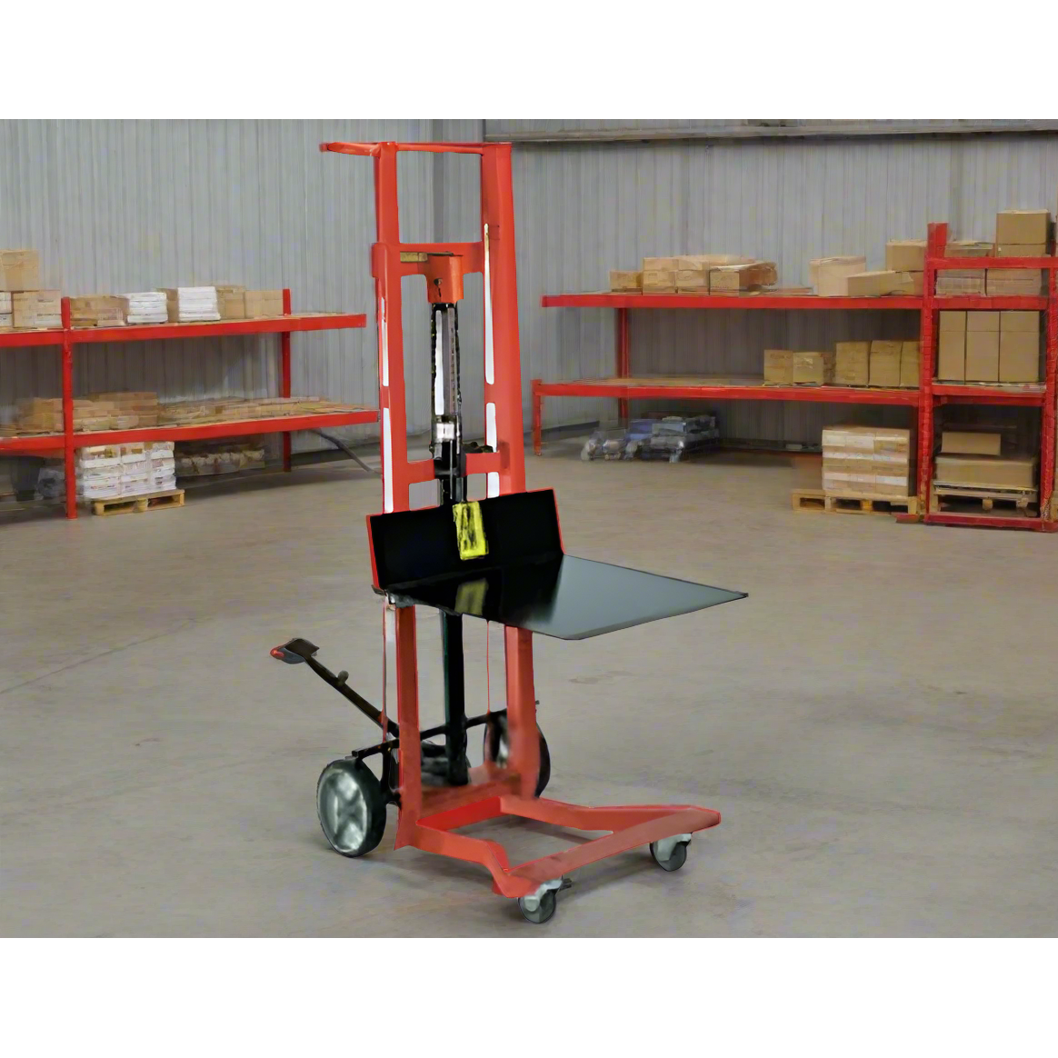 wesco-industrial-products-four-wheeled-hydraulic-model-260008_3522460c-ea84-4ac4-b87c-0bbaa9a32e6f.png Wesco DPL‑40‑1620 Hydraulic Four‑Wheel Pedalift – 750 lb, 20″×16″ Platform, 40″ Lift - Image 1