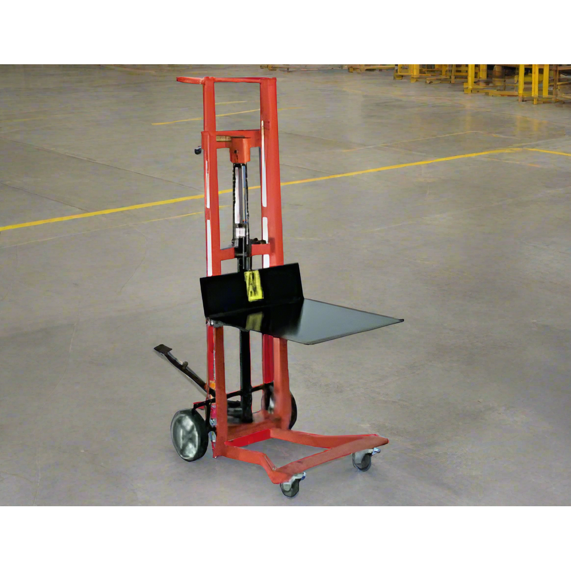 wesco-industrial-products-four-wheeled-hydraulic-model-260009.png Wesco DPL‑54‑2222 Hydraulic Four‑Wheel Pedalift – 750 lb, 22″×22″ Platform, 54″ Lift - Image 1
