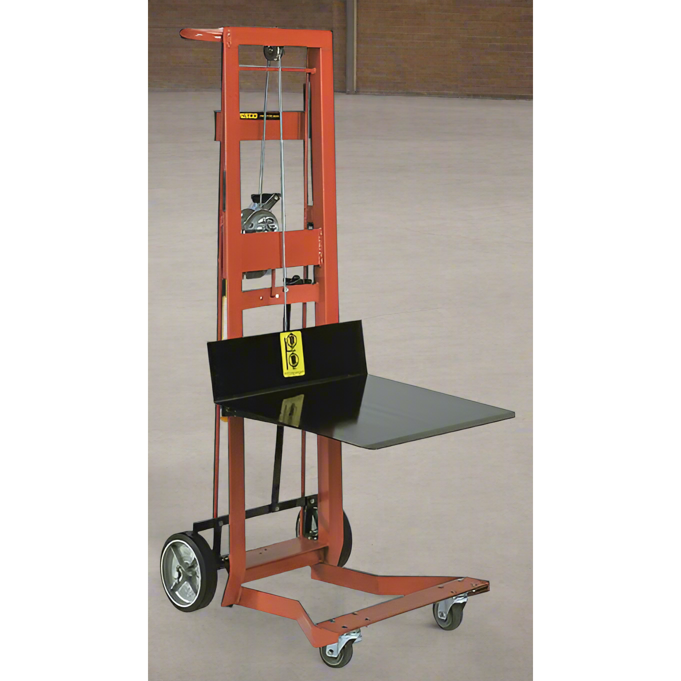 wesco-industrial-products-four-wheeled-winch-model-260022.png Wesco WDPL‑54‑2230 Four‑Wheel Winch Pedalift – 750 lb, 22″×30″ Platform, 54″ Lift (Part 260022) - Image 1