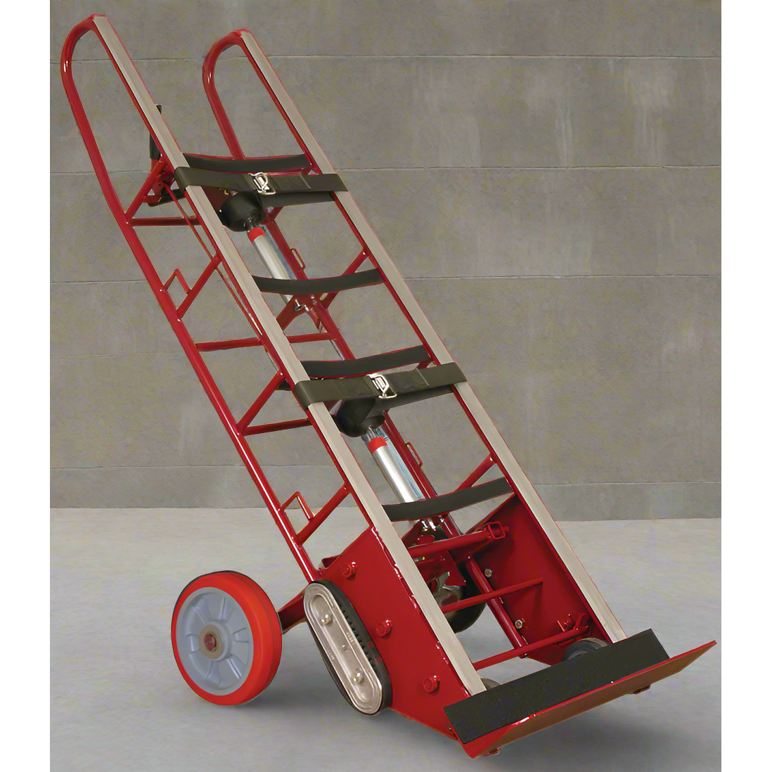 wesco-industrial-products-heavy-duty-vending-truck-230075.png Wesco 230075 Heavy-Duty Vending/Appliance Truck – 1,800 lb Capacity, 78″ Height, Auto‑Rewind Belts - Image 1