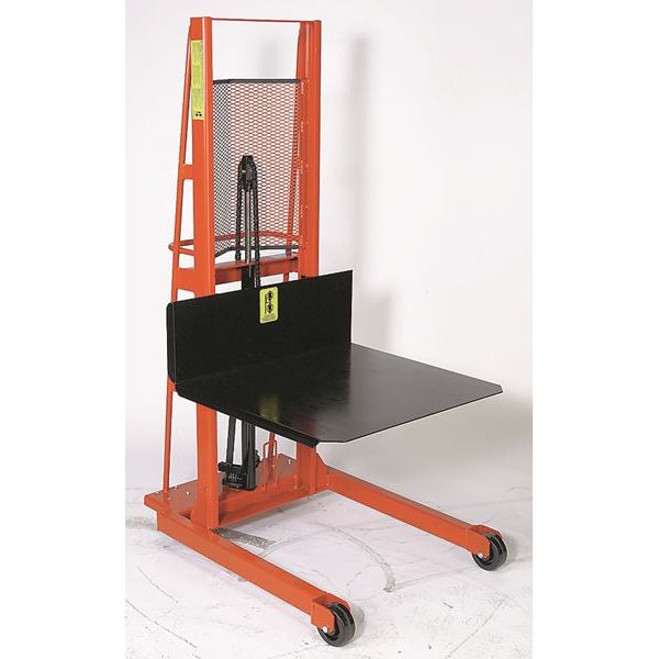 wesco-industrial-products-large-platform-model-260051.jpg Wesco 260051 Economy Large Platform Hydraulic Stacker – 1,000 lb, 68″ Lift - Image 1