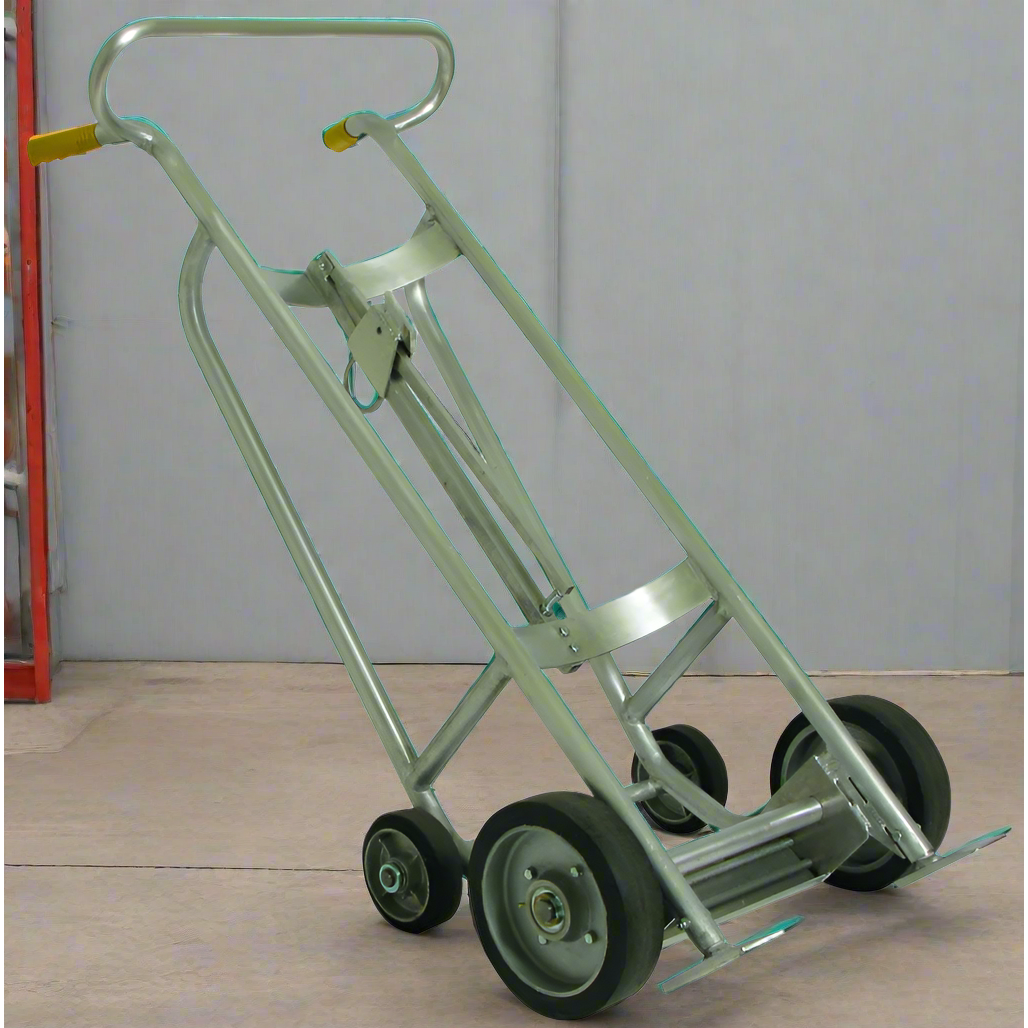 wesco-industrial-products-manual-aluminum-drumtruck-240124.png Wesco ABT‑10‑SC‑B Manual Aluminum Drum Truck – 1,000 lb Capacity, Brake - Image 1