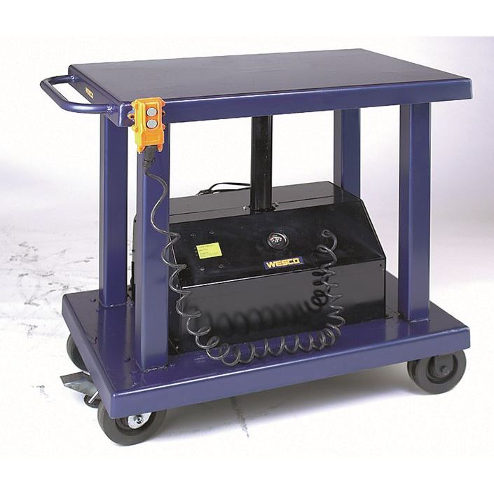 wesco-industrial-products-powered-lift-table-24x36inches-2000lb-capacity-59inches_lift-height-261102.jpg Wesco Powered Lift Table – 32″×48″ Platform, 2 000 lb Capacity, 47.5″ Lift | Model 261102‑ - Image 1