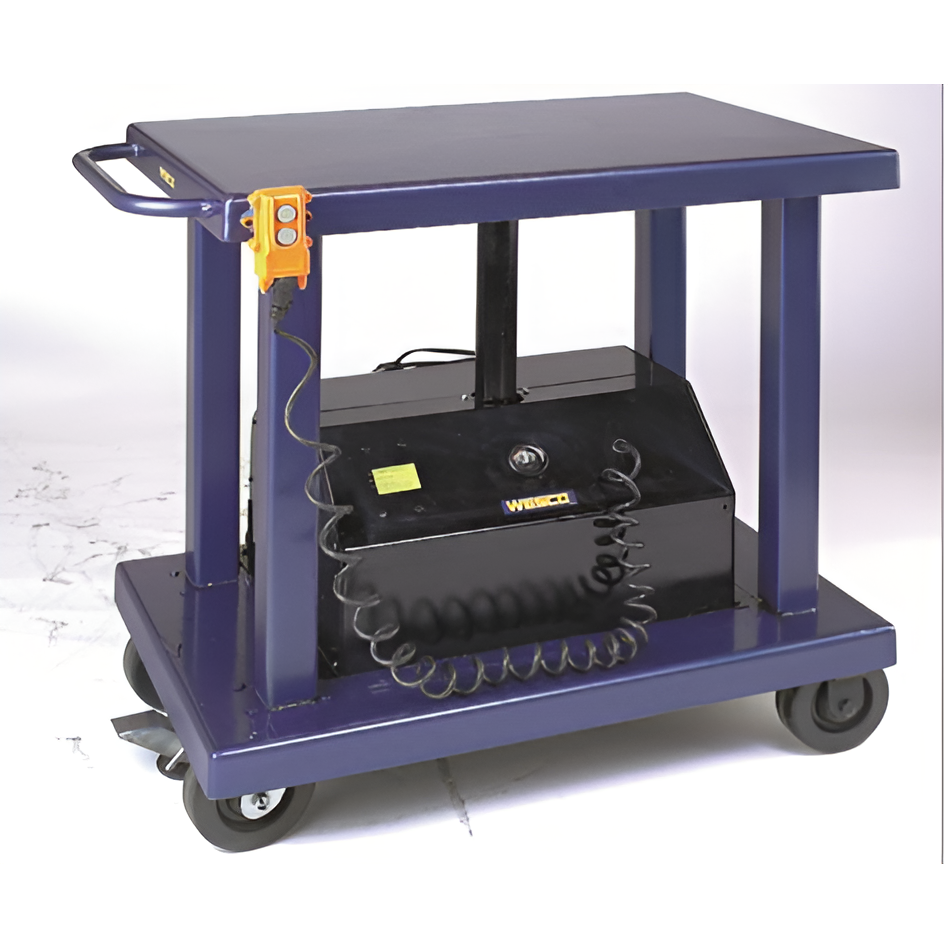 wesco-industrial-products-powered-lift-table-32x48inches-4000lb-capacity-59inches-lift-height-261105.png Wesco Powered Lift Table – 32″×48″ Platform, 4 000 lb Capacity, 59″ Lift | Model 261105 - Image 1